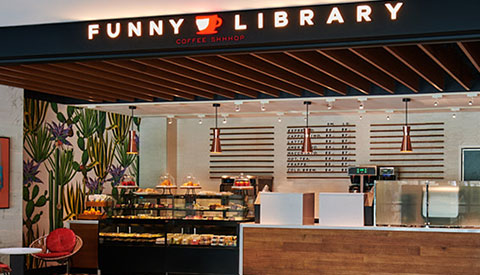 Funny Library Coffee Shop