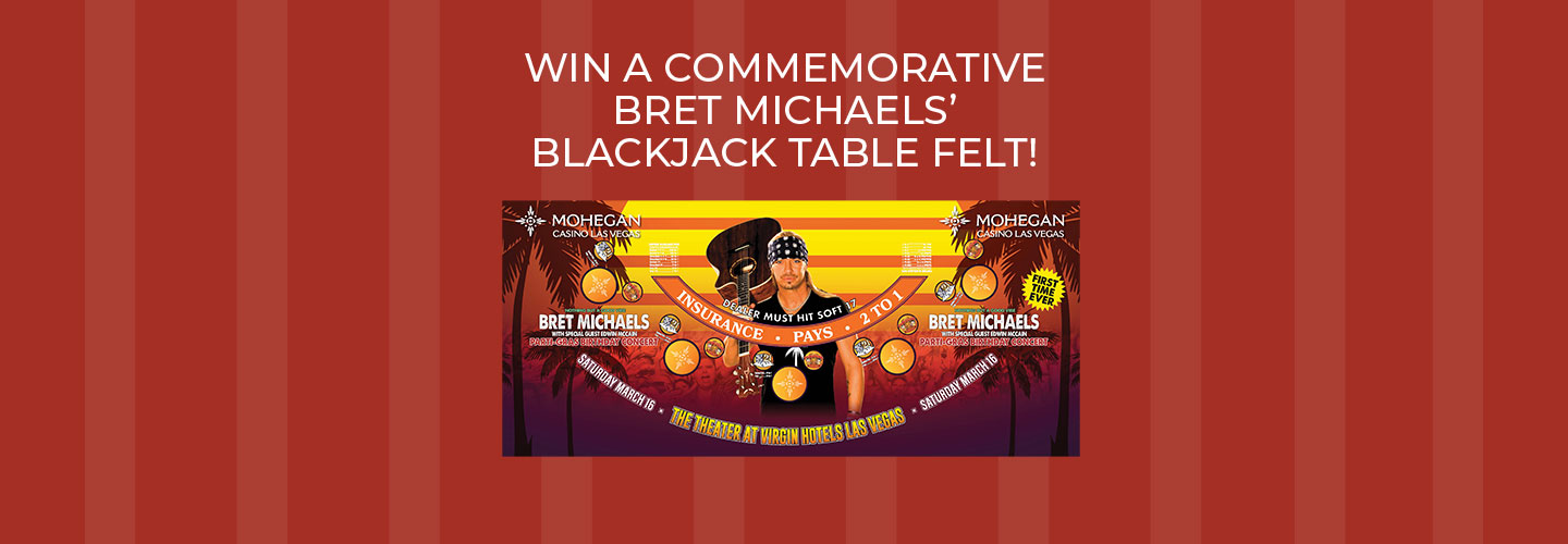 Bret Michaels Felt Giveaway<br>Drawing Ticket Redemption